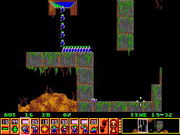 [Lemmings - in game action]